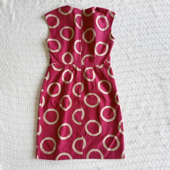 Banana Republic Pink Polka Dot Silk Dress - Size 6P - Picture 4 of 8